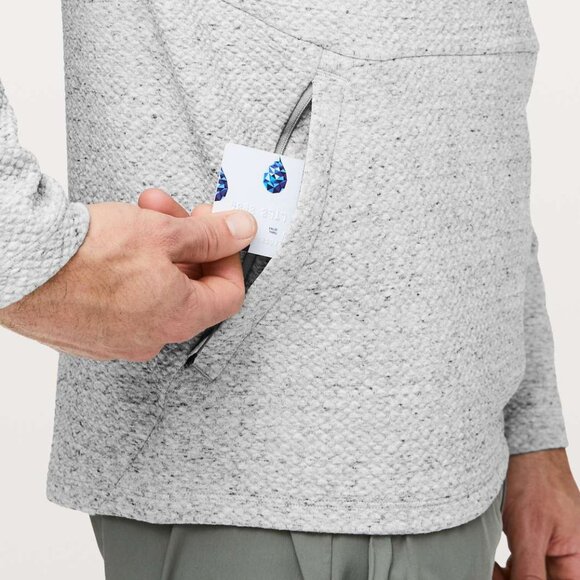 NEW Lululemon At Ease Hoodie Heathered Melody Light Grey / Black size S - Picture 5 of 9